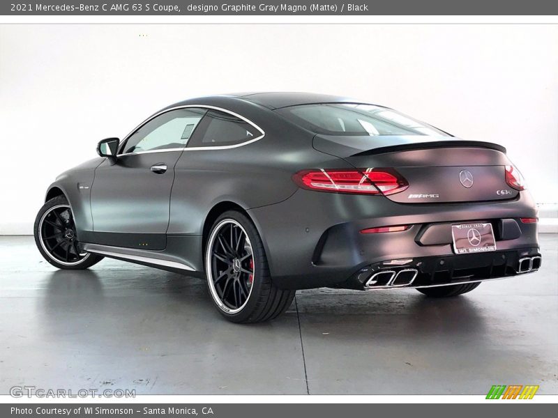 designo Graphite Gray Magno (Matte) / Black 2021 Mercedes-Benz C AMG 63 S Coupe