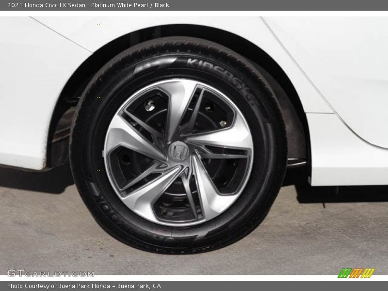Platinum White Pearl / Black 2021 Honda Civic LX Sedan