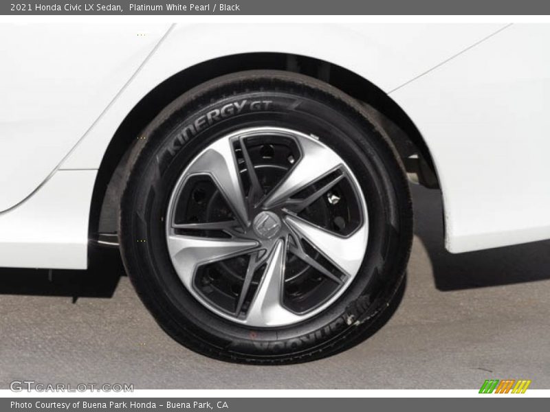 Platinum White Pearl / Black 2021 Honda Civic LX Sedan