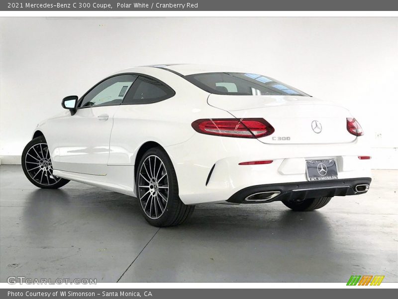 Polar White / Cranberry Red 2021 Mercedes-Benz C 300 Coupe