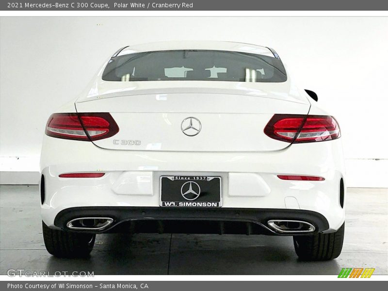 Polar White / Cranberry Red 2021 Mercedes-Benz C 300 Coupe