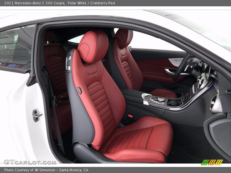 Polar White / Cranberry Red 2021 Mercedes-Benz C 300 Coupe