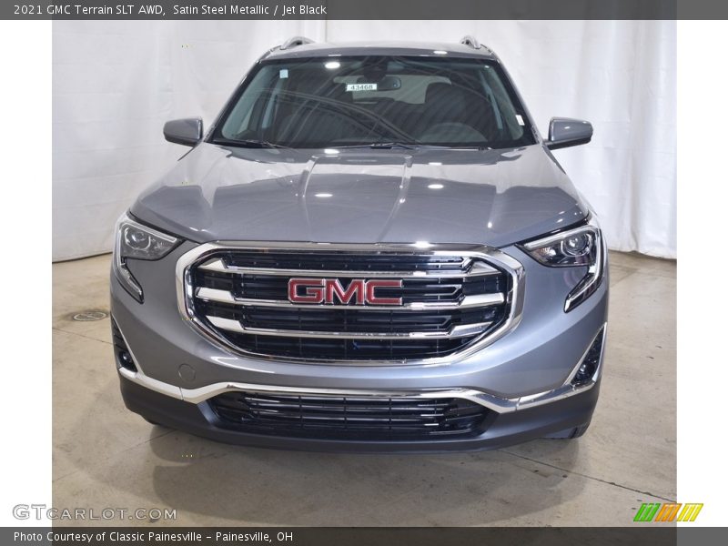 Satin Steel Metallic / Jet Black 2021 GMC Terrain SLT AWD