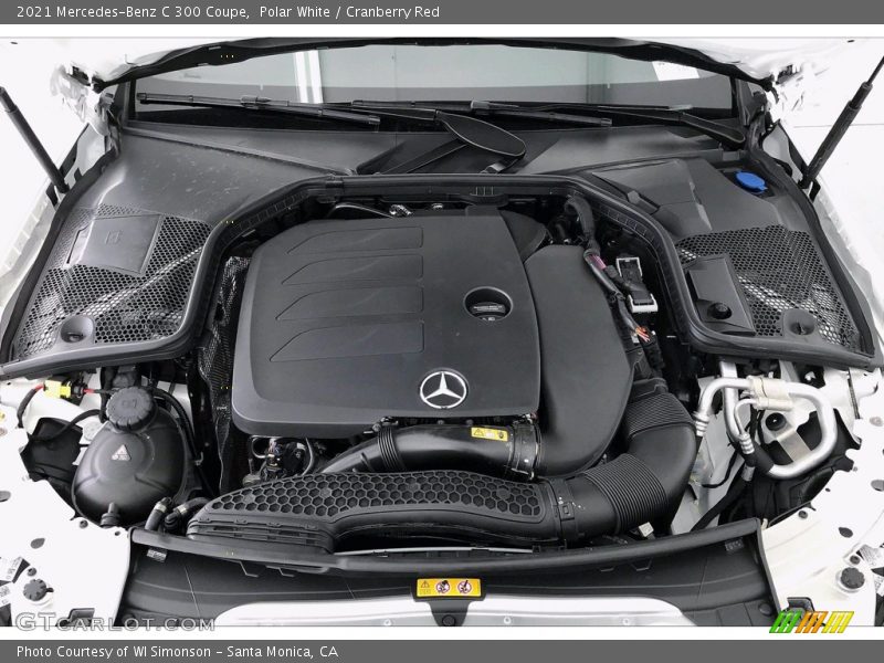 Polar White / Cranberry Red 2021 Mercedes-Benz C 300 Coupe