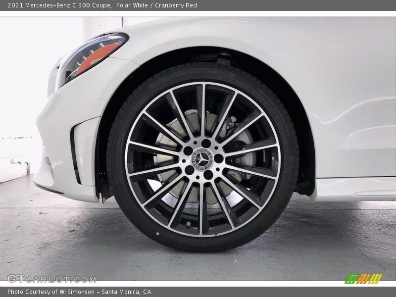 Polar White / Cranberry Red 2021 Mercedes-Benz C 300 Coupe