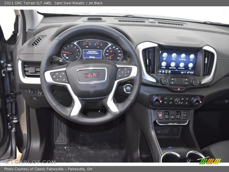 Satin Steel Metallic / Jet Black 2021 GMC Terrain SLT AWD