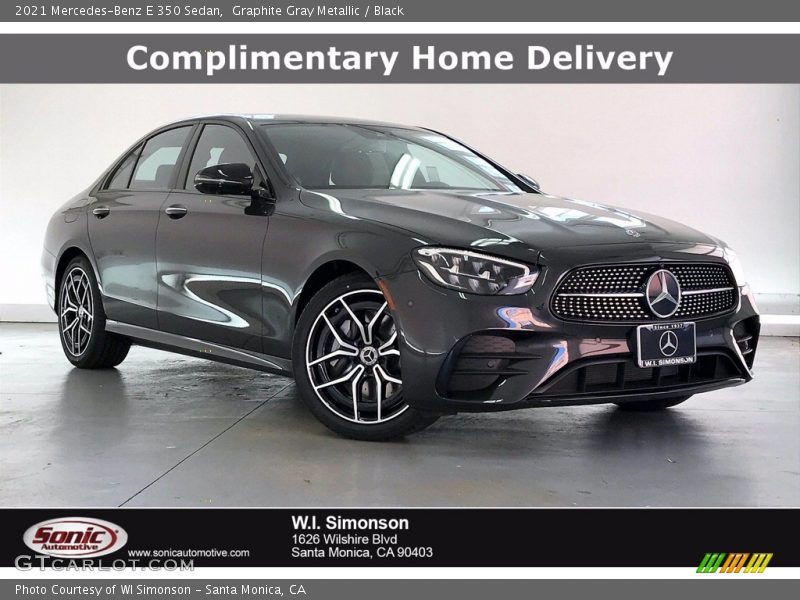 Graphite Gray Metallic / Black 2021 Mercedes-Benz E 350 Sedan