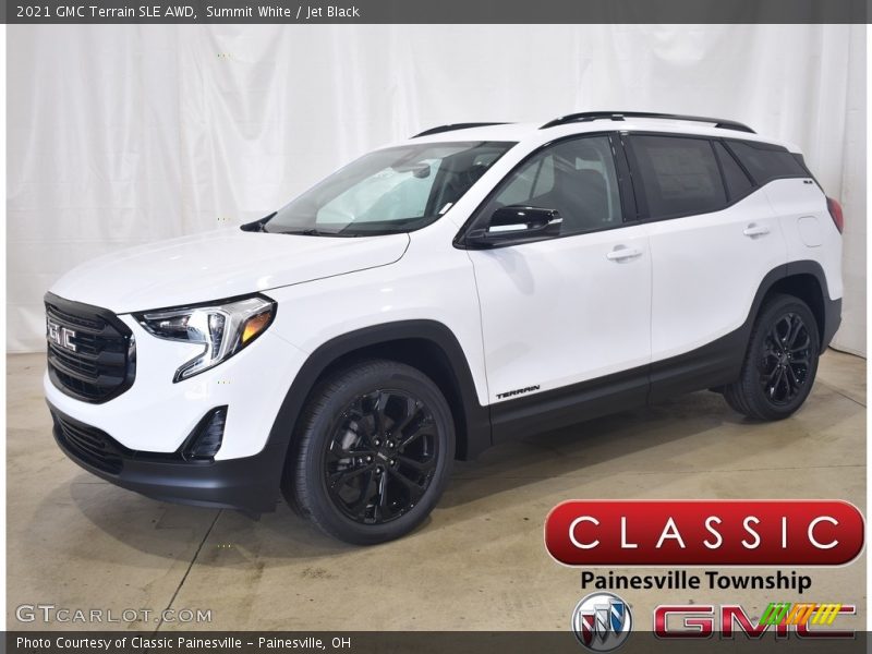 Summit White / Jet Black 2021 GMC Terrain SLE AWD