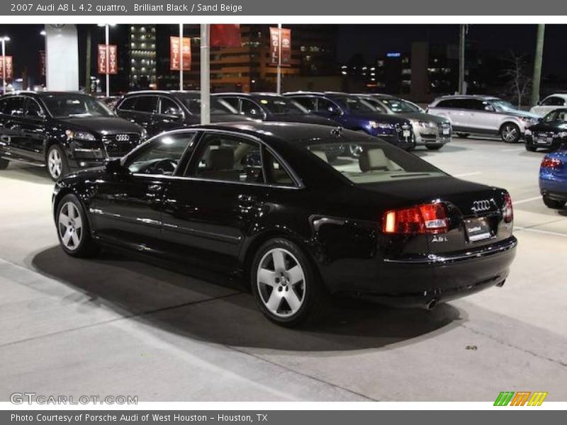 Brilliant Black / Sand Beige 2007 Audi A8 L 4.2 quattro