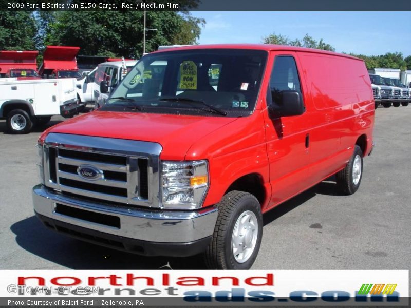 Red / Medium Flint 2009 Ford E Series Van E150 Cargo