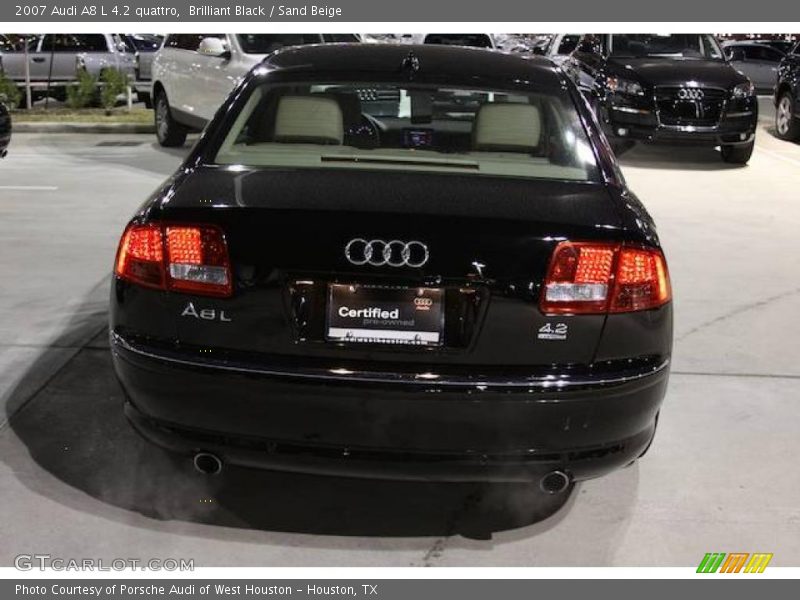 Brilliant Black / Sand Beige 2007 Audi A8 L 4.2 quattro