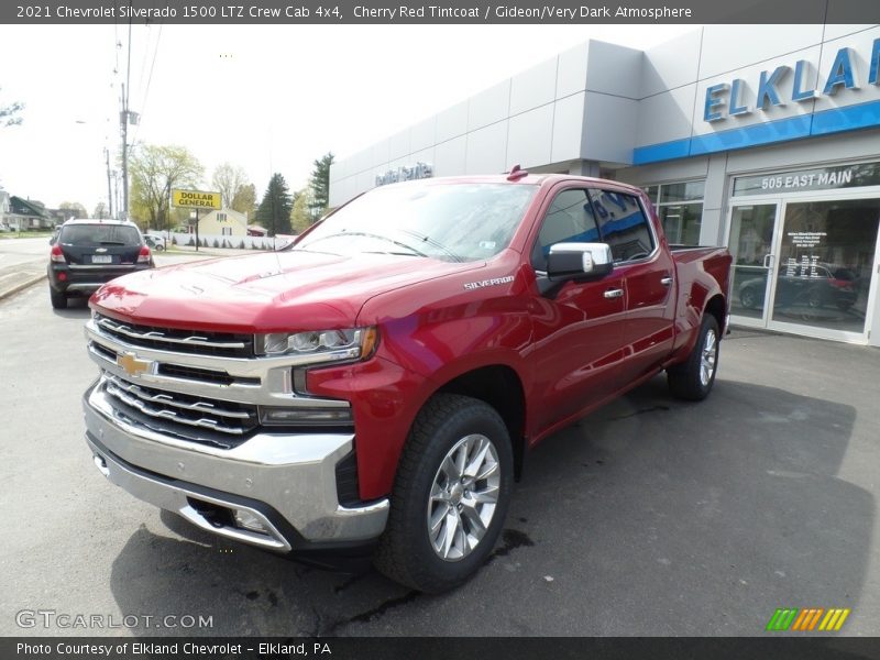 Cherry Red Tintcoat / Gideon/Very Dark Atmosphere 2021 Chevrolet Silverado 1500 LTZ Crew Cab 4x4