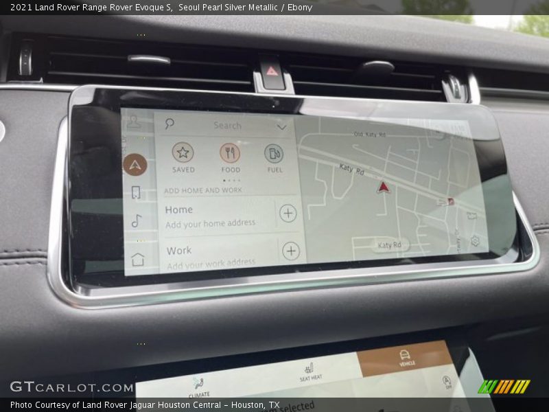 Navigation of 2021 Range Rover Evoque S