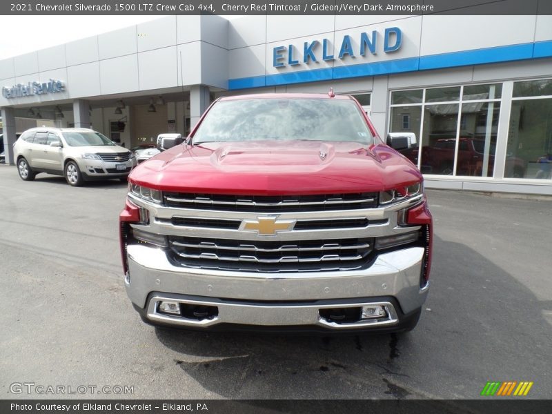 Cherry Red Tintcoat / Gideon/Very Dark Atmosphere 2021 Chevrolet Silverado 1500 LTZ Crew Cab 4x4