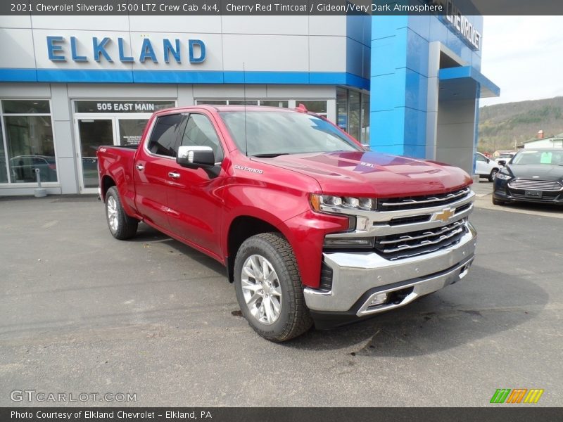 Cherry Red Tintcoat / Gideon/Very Dark Atmosphere 2021 Chevrolet Silverado 1500 LTZ Crew Cab 4x4