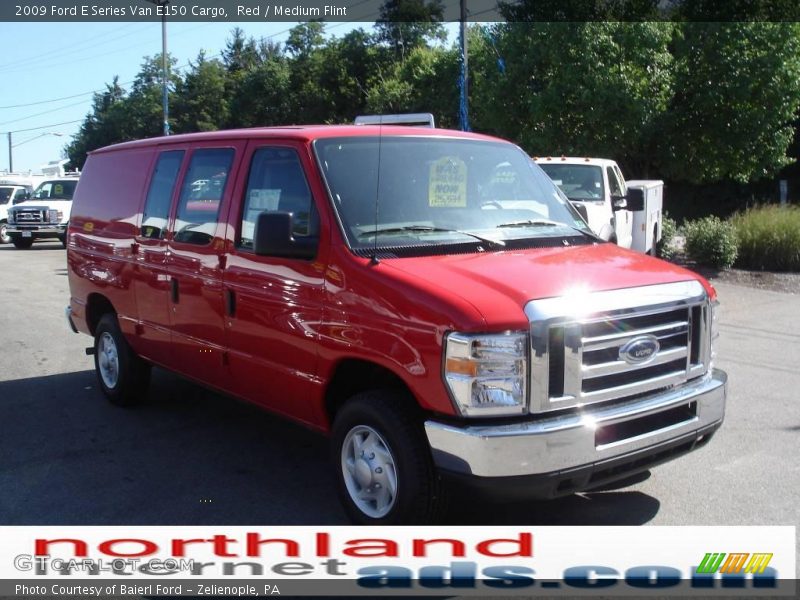 Red / Medium Flint 2009 Ford E Series Van E150 Cargo