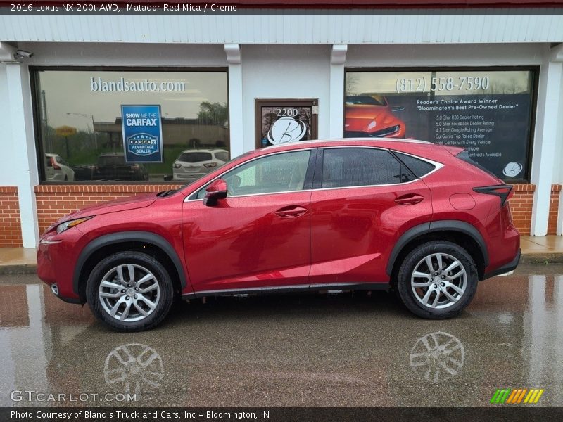 Matador Red Mica / Creme 2016 Lexus NX 200t AWD