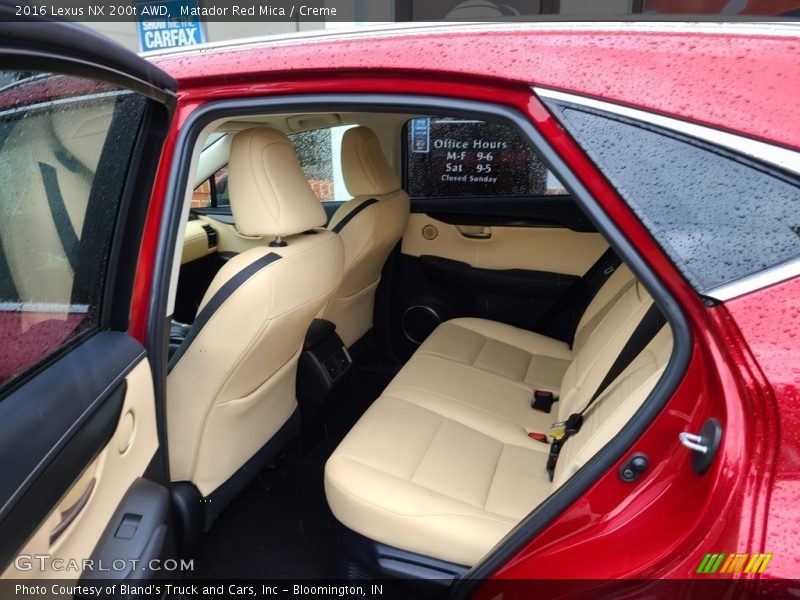 Rear Seat of 2016 NX 200t AWD