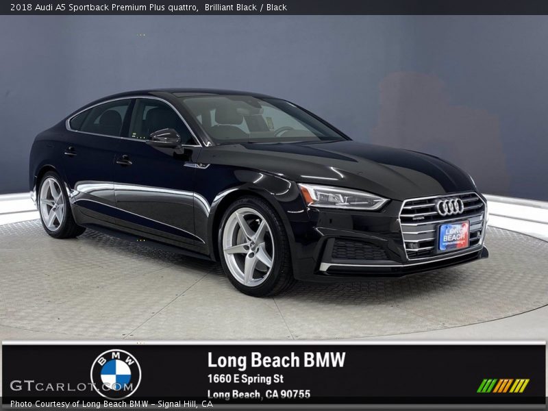 Brilliant Black / Black 2018 Audi A5 Sportback Premium Plus quattro