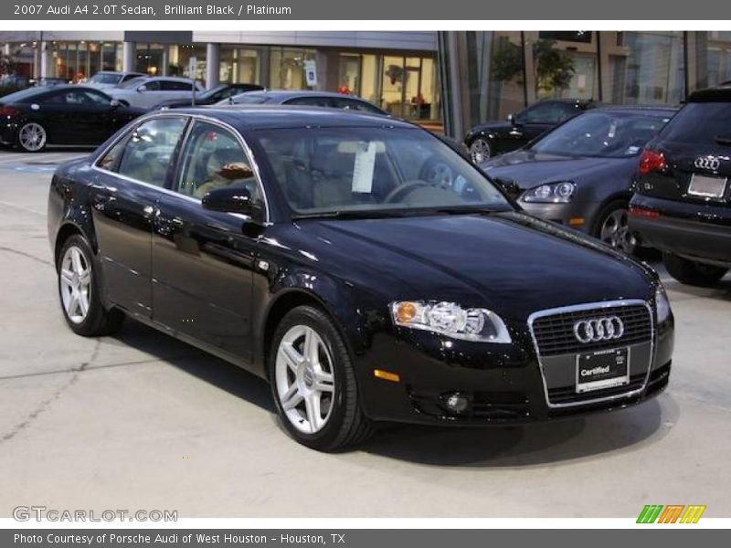 Brilliant Black / Platinum 2007 Audi A4 2.0T Sedan