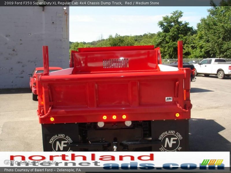 Red / Medium Stone 2009 Ford F350 Super Duty XL Regular Cab 4x4 Chassis Dump Truck