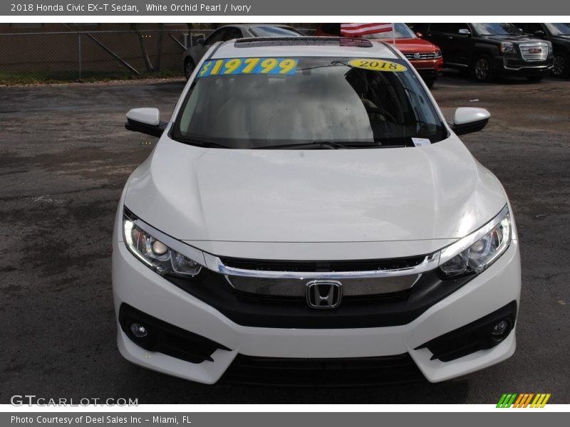 White Orchid Pearl / Ivory 2018 Honda Civic EX-T Sedan