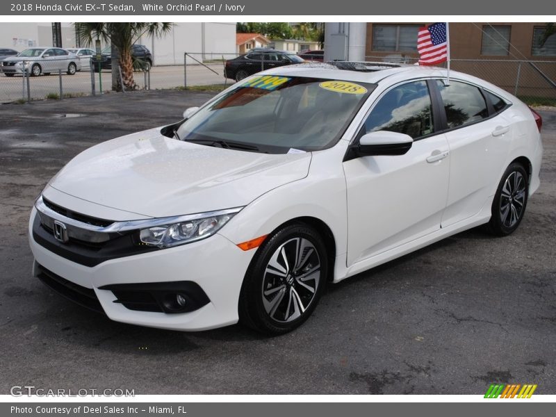 White Orchid Pearl / Ivory 2018 Honda Civic EX-T Sedan