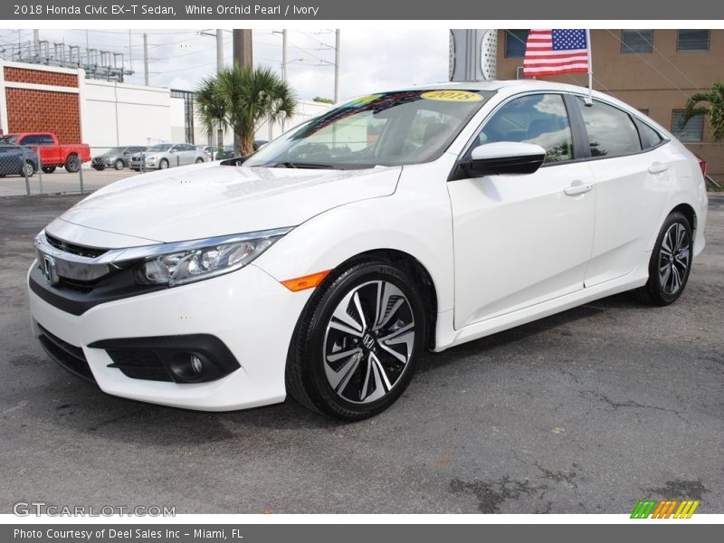White Orchid Pearl / Ivory 2018 Honda Civic EX-T Sedan