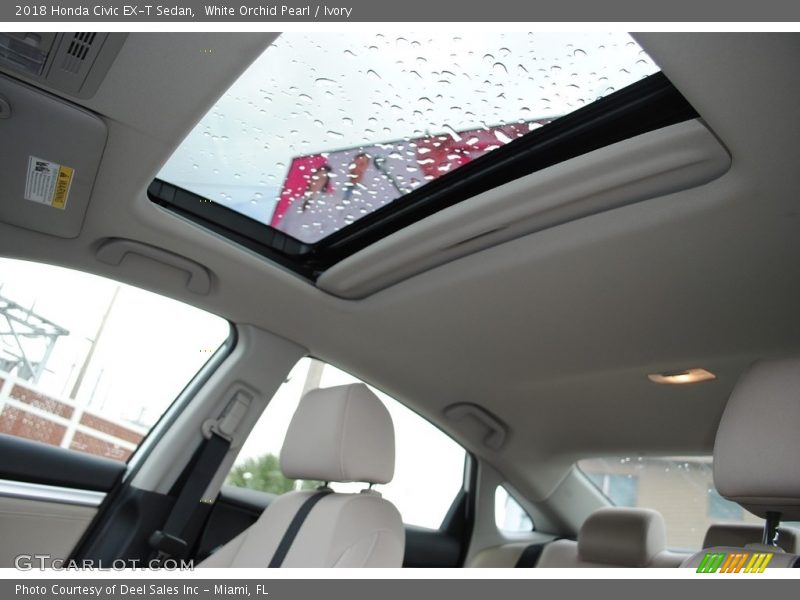 White Orchid Pearl / Ivory 2018 Honda Civic EX-T Sedan