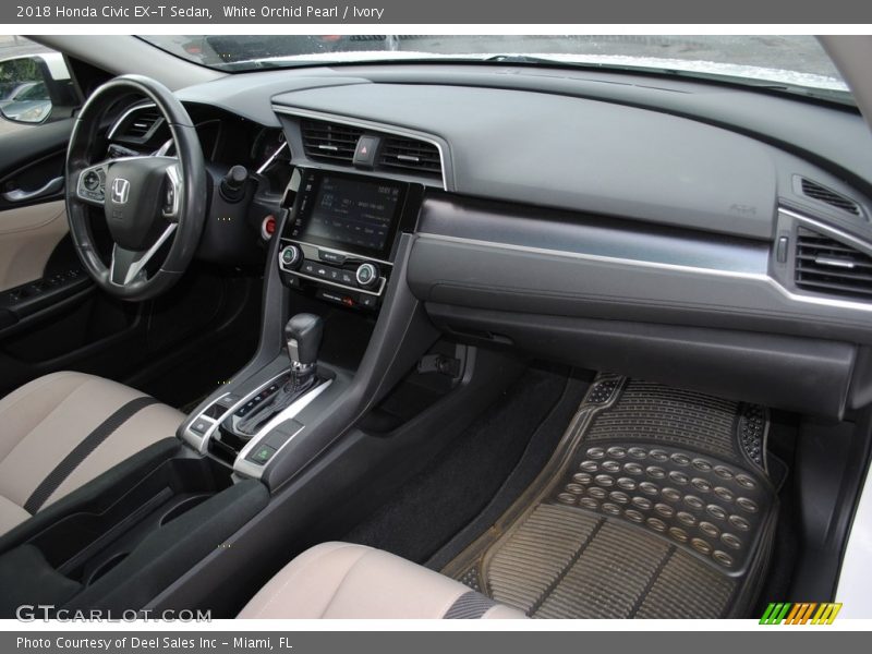 White Orchid Pearl / Ivory 2018 Honda Civic EX-T Sedan