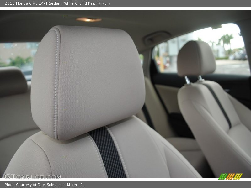 White Orchid Pearl / Ivory 2018 Honda Civic EX-T Sedan
