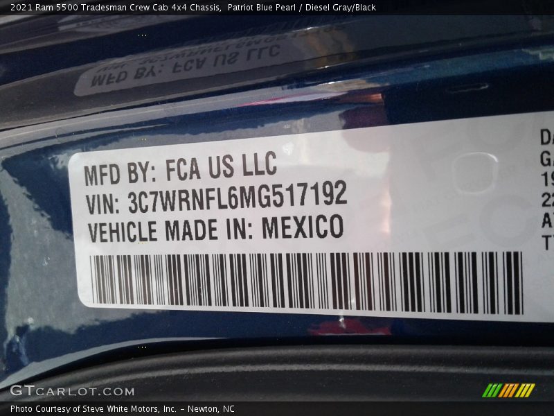 Patriot Blue Pearl / Diesel Gray/Black 2021 Ram 5500 Tradesman Crew Cab 4x4 Chassis
