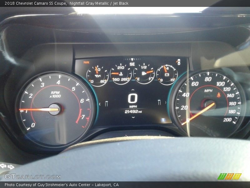 Nightfall Gray Metallic / Jet Black 2018 Chevrolet Camaro SS Coupe