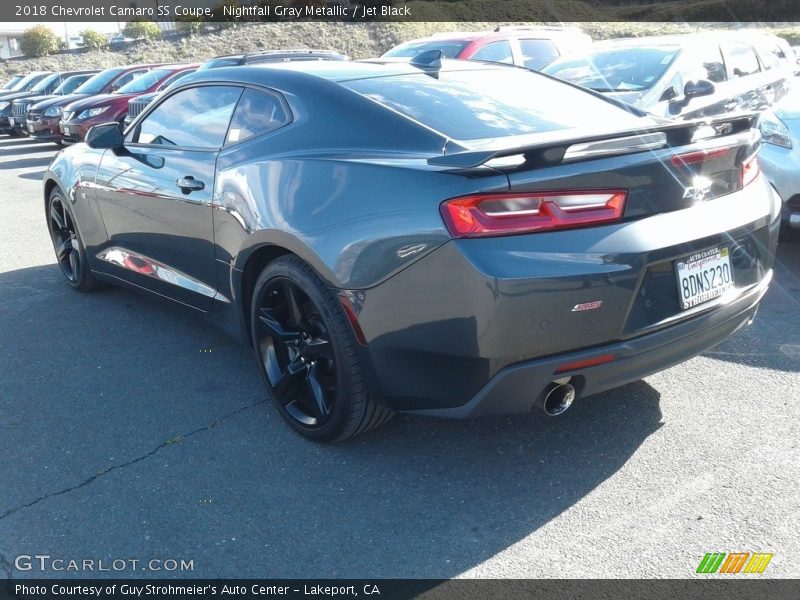 Nightfall Gray Metallic / Jet Black 2018 Chevrolet Camaro SS Coupe
