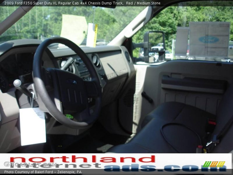 Red / Medium Stone 2009 Ford F350 Super Duty XL Regular Cab 4x4 Chassis Dump Truck