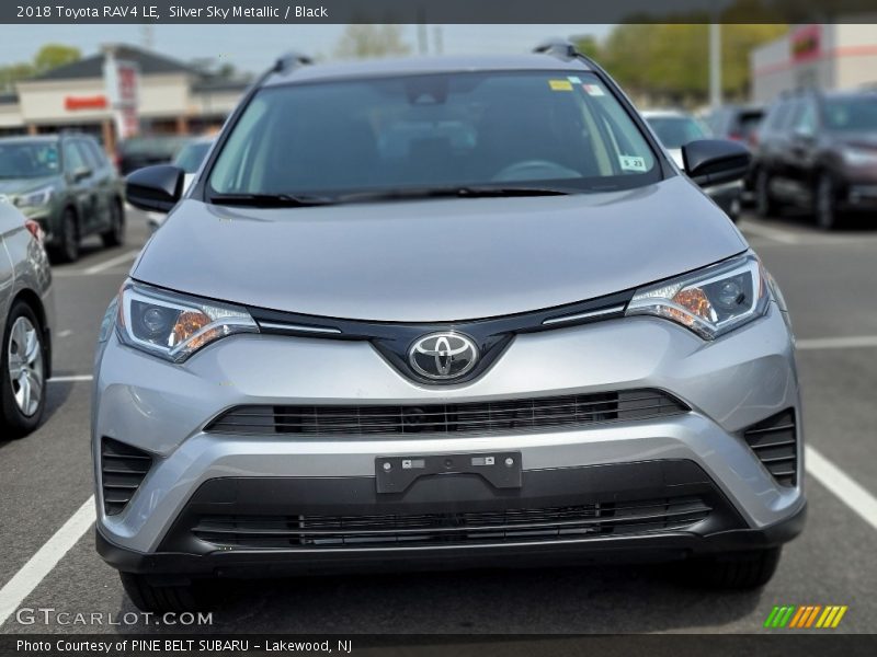 Silver Sky Metallic / Black 2018 Toyota RAV4 LE