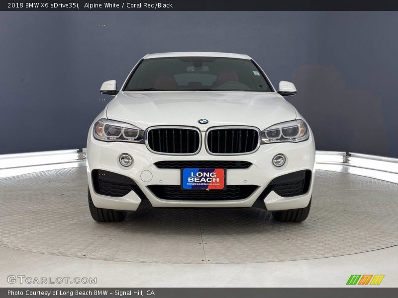 Alpine White / Coral Red/Black 2018 BMW X6 sDrive35i