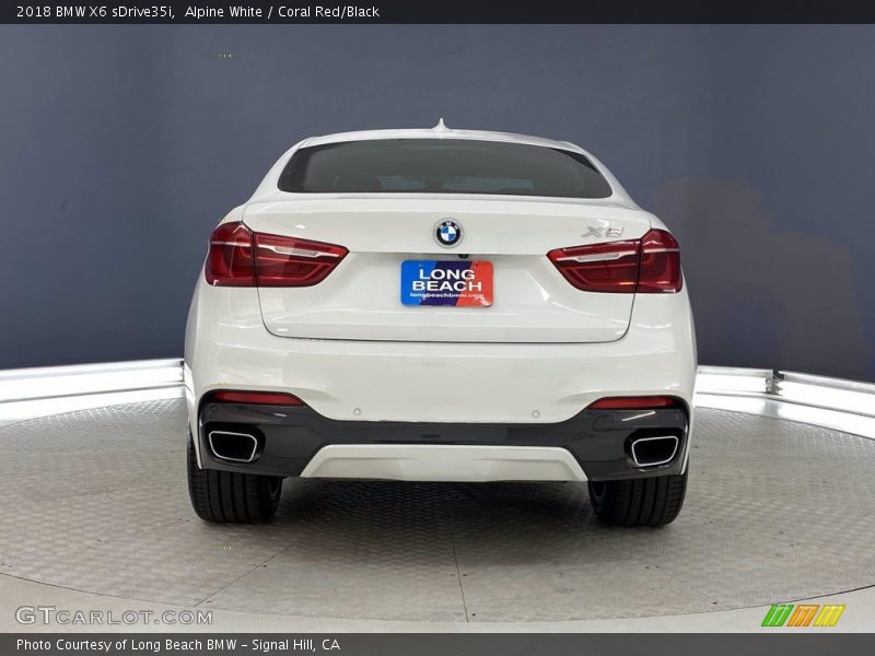 Alpine White / Coral Red/Black 2018 BMW X6 sDrive35i