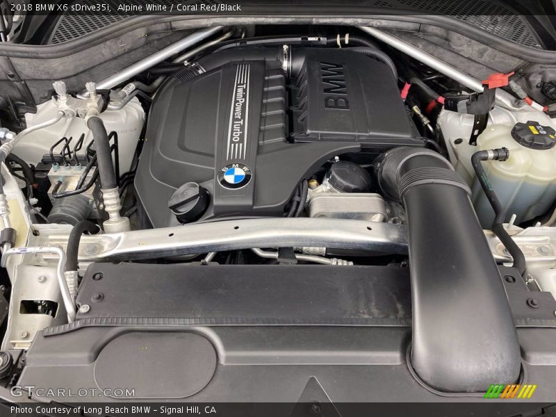 Alpine White / Coral Red/Black 2018 BMW X6 sDrive35i