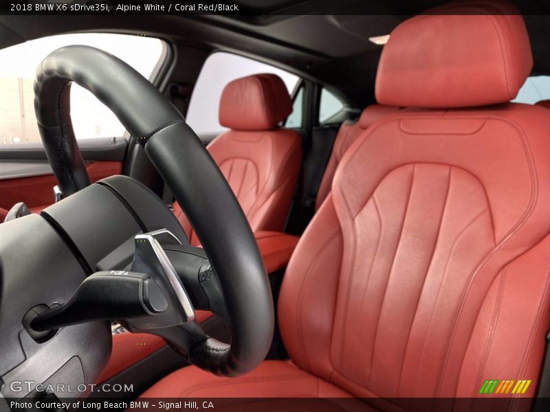 Alpine White / Coral Red/Black 2018 BMW X6 sDrive35i