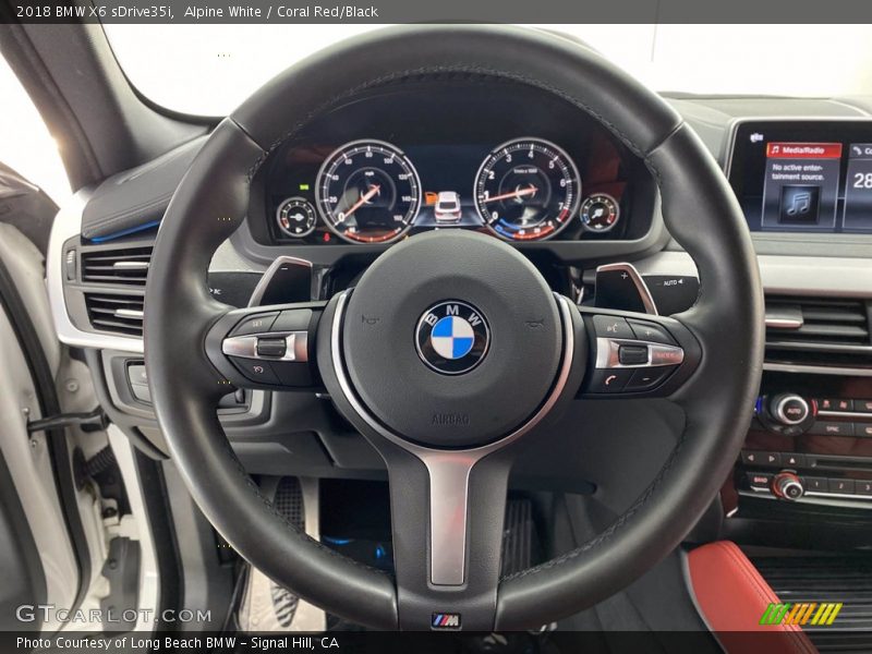 Alpine White / Coral Red/Black 2018 BMW X6 sDrive35i