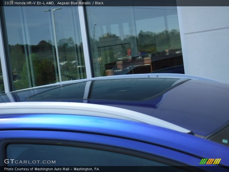Aegean Blue Metallic / Black 2018 Honda HR-V EX-L AWD