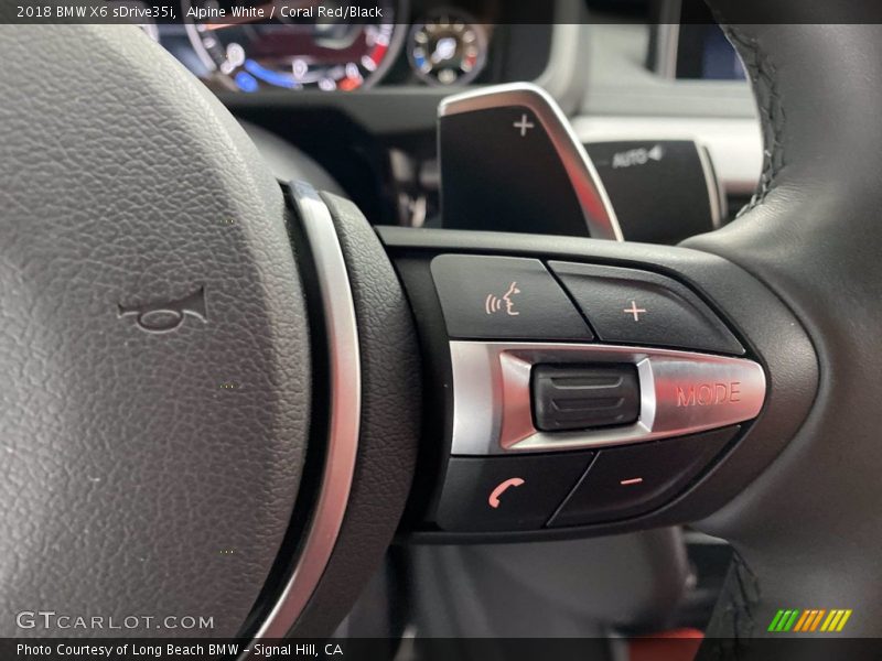 Alpine White / Coral Red/Black 2018 BMW X6 sDrive35i