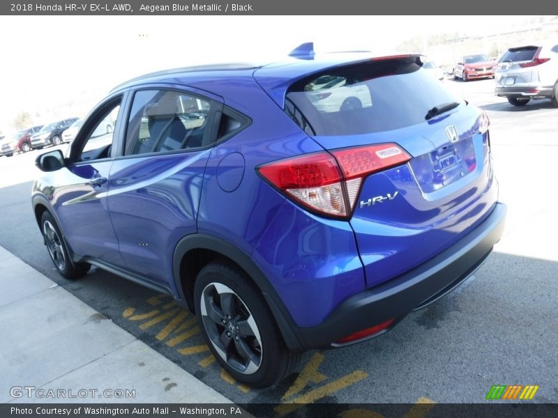 Aegean Blue Metallic / Black 2018 Honda HR-V EX-L AWD