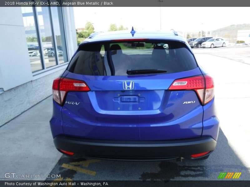 Aegean Blue Metallic / Black 2018 Honda HR-V EX-L AWD