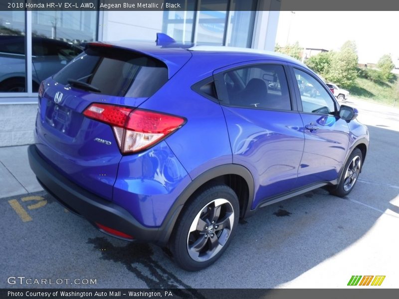Aegean Blue Metallic / Black 2018 Honda HR-V EX-L AWD