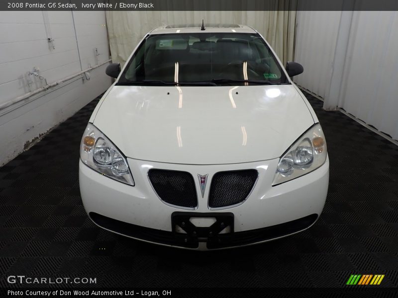 Ivory White / Ebony Black 2008 Pontiac G6 Sedan