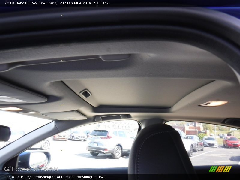 Aegean Blue Metallic / Black 2018 Honda HR-V EX-L AWD
