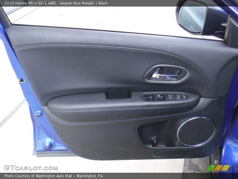 Aegean Blue Metallic / Black 2018 Honda HR-V EX-L AWD