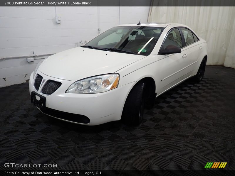 Ivory White / Ebony Black 2008 Pontiac G6 Sedan